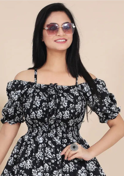 PRINTED FLORAL DESGINE COTTON WOMEN/ GIRLS FORK